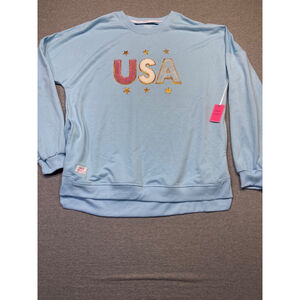 Women's Simply Southern Sweatshirt 2XL Blue Gold